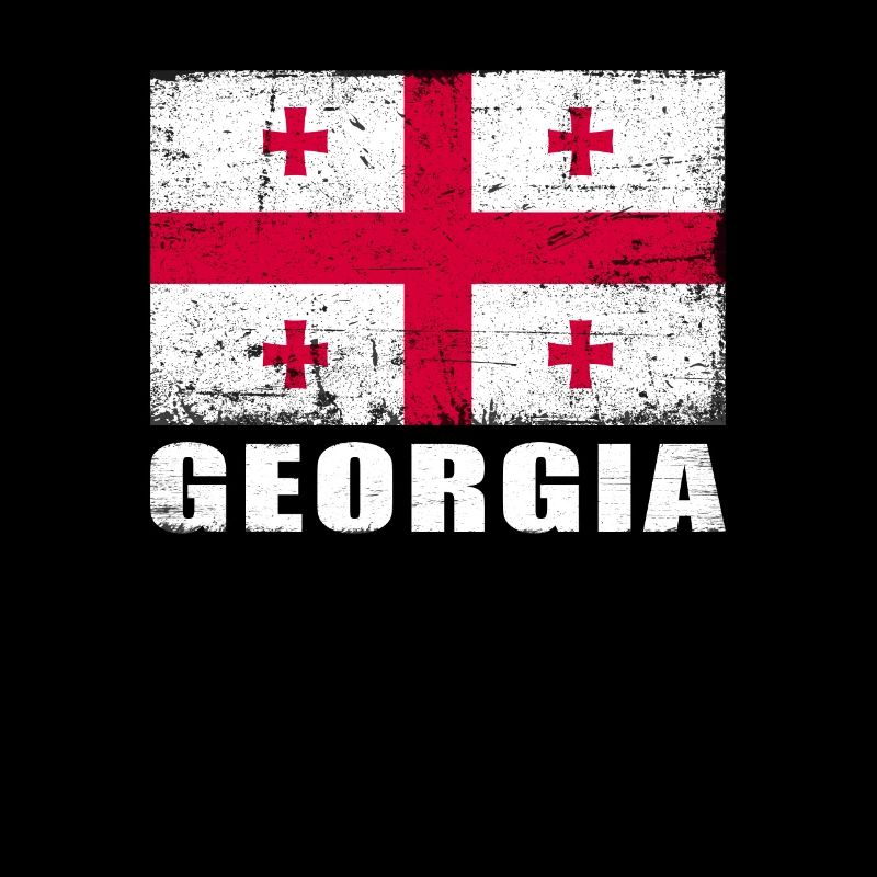 Drapeau de Géorgie Grunge Drapeau de Géorgie
