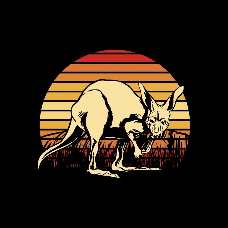 Kangaroo Retro Australia Down Under Outback