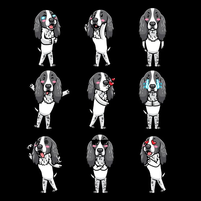 Deutsch Springer Spaniel Hond Emoticon Honden