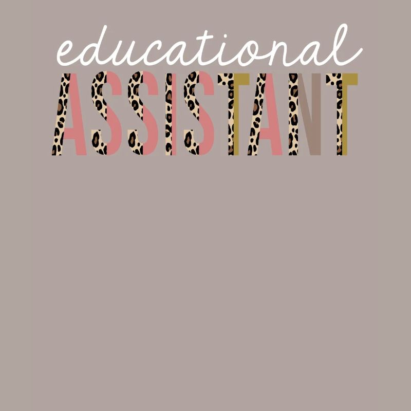 Educational Assistant Leopard Print Funny Gift