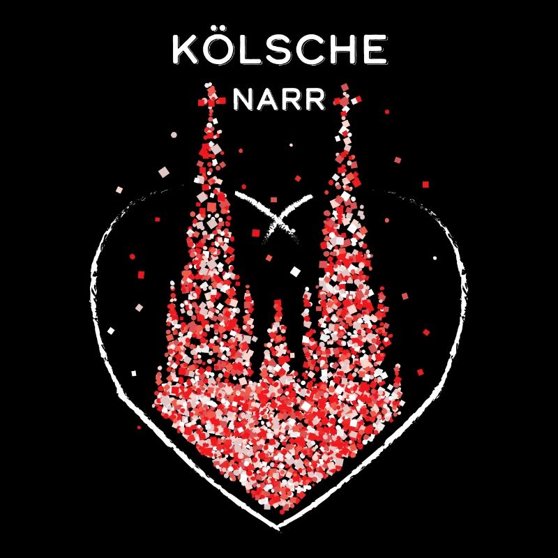 Kölsche Narr Kölner Dom Köln Rot Weiss Karneval