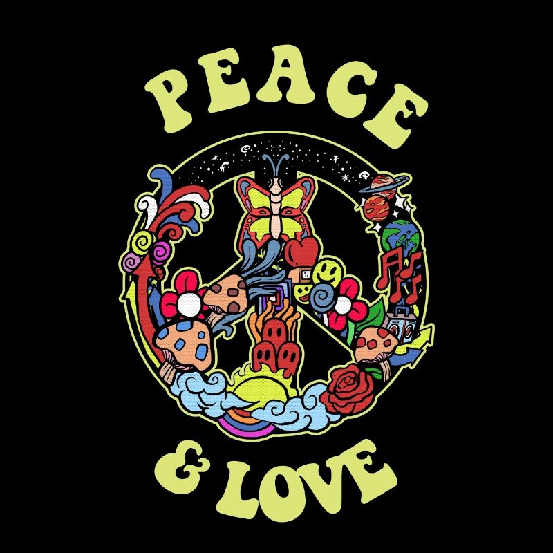 Hippie Cadeau Acidhead Flowerpower Hippi Hippy