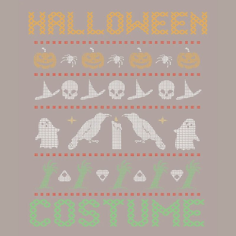 Stitch Pattern Horror Scary Creatures Halloween