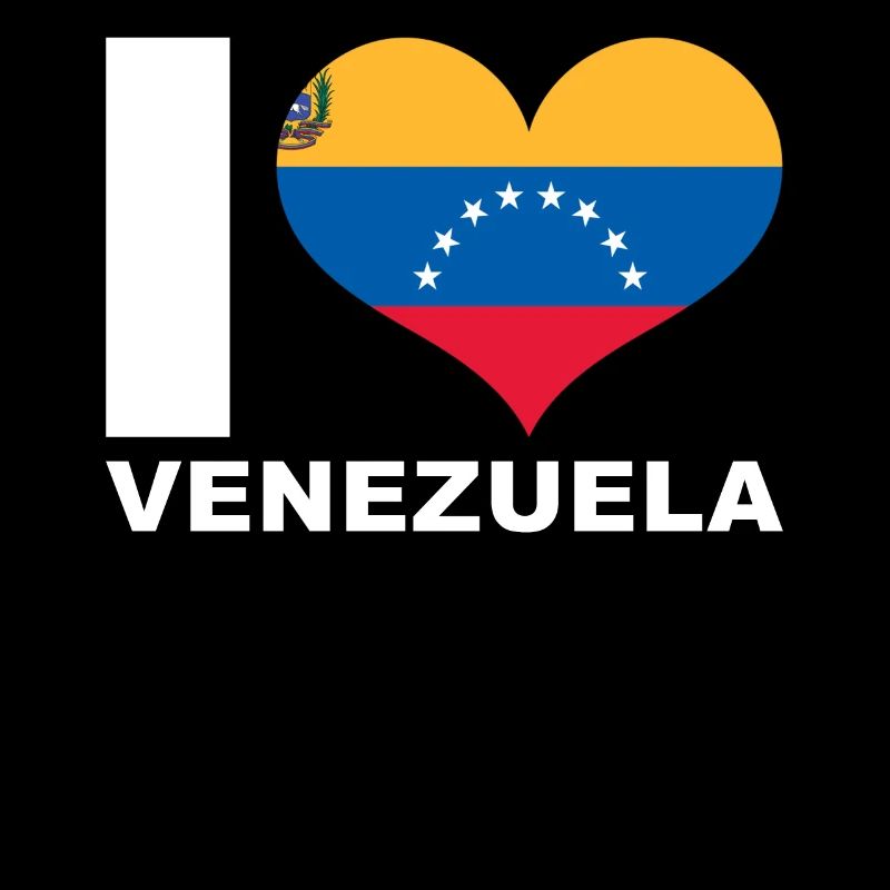 J’aime le drapeau du cœur du Venezuela