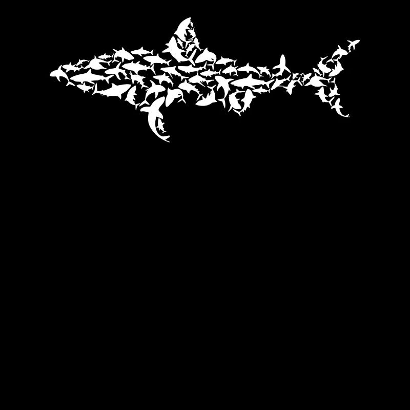 Grand poisson de requin blanc Silhouette Requin blanc