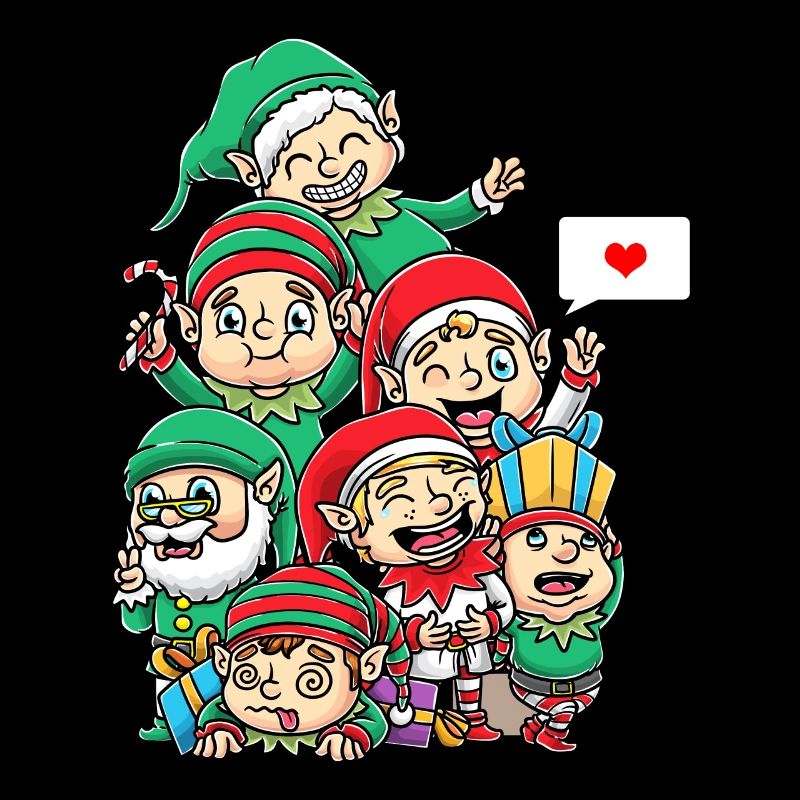 Drôles d’elfes de Noël Elfe de Noël Elfe de Noël