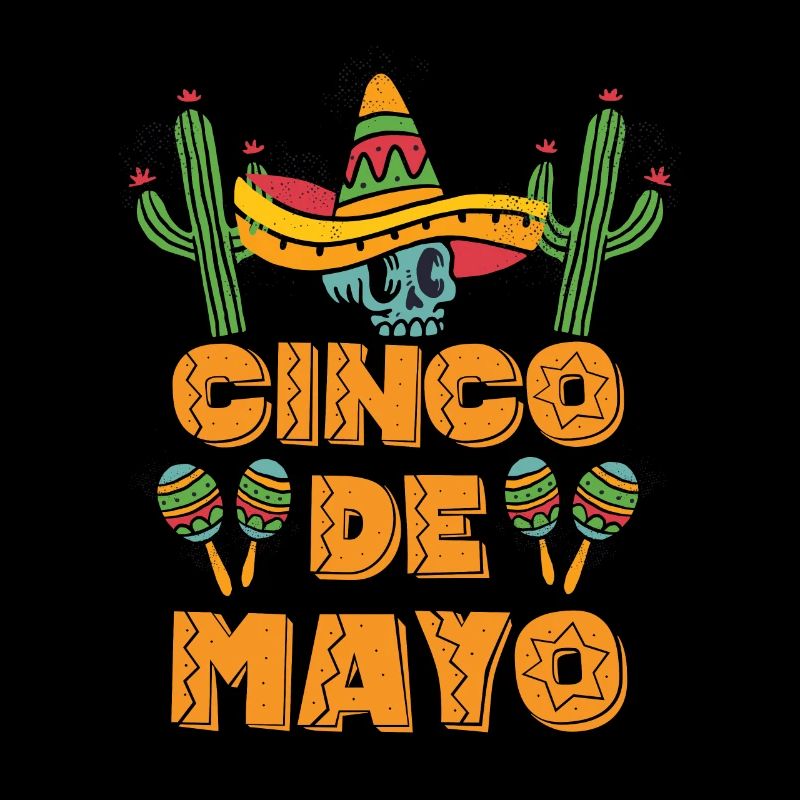 Cinco de Mayo Sombrero Cactus Skull Souven mexicain