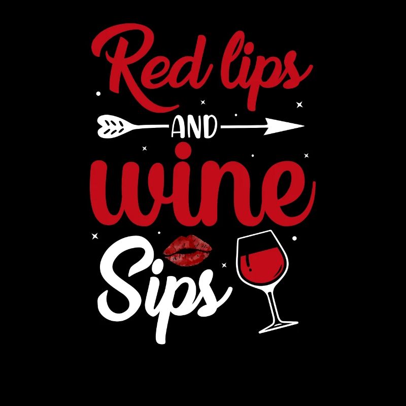 Rote Lippen und Wein