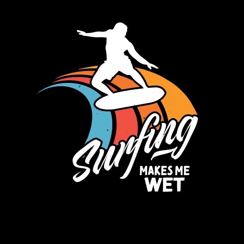 Drôle de surfeur disant surf eau humide