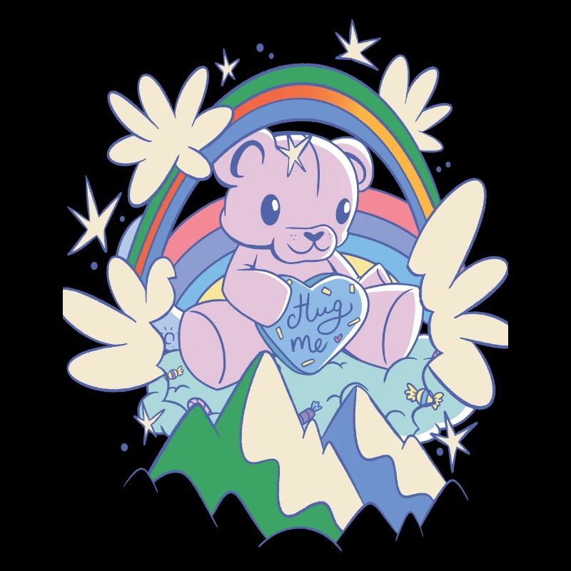 Rainbow Hug Me Cute Teddy Hug Time Teddy Bear