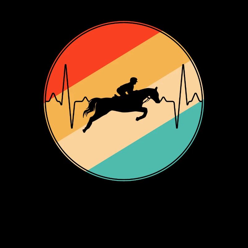 Pferd retro herzschlag