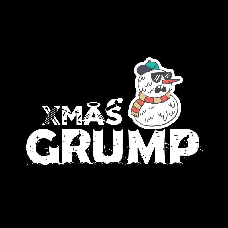 Merry Christmas Punks Snowman Punk Grump Xm