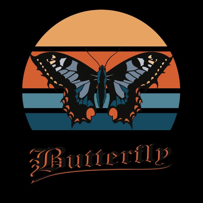 Schmetterling Retro Schmetterlinge Liebe Herbst un