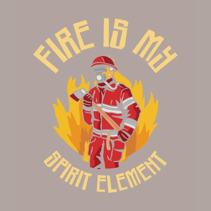 Élément de feu Pompier Pompier