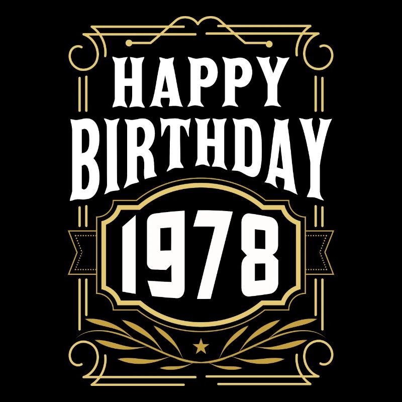 1978 Cadeau d’anniversaire Bursdag vintage