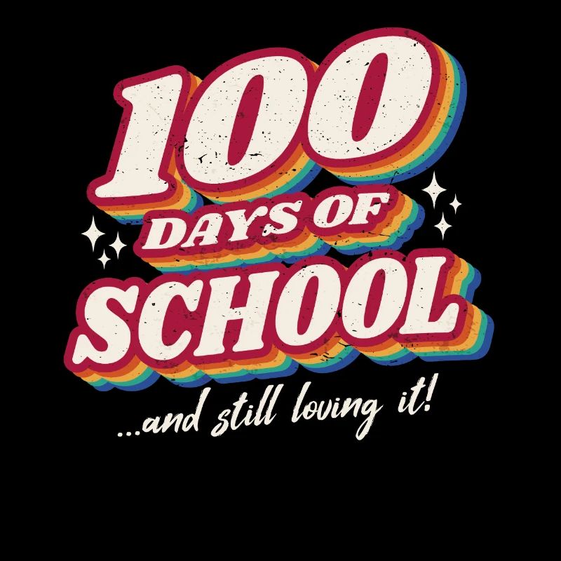 Étudiant rétro 100e jour aimant 100 jours d’école