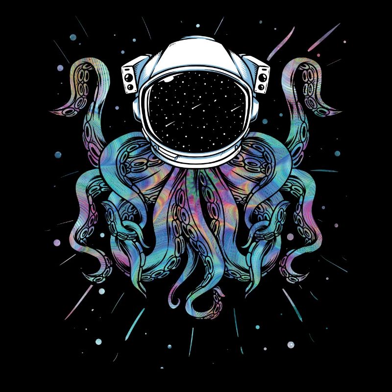 Espace extra-atmosphérique Octopus psychédélique Kraken Cosmic