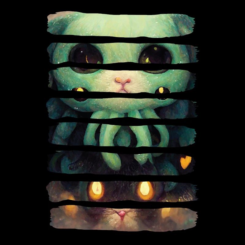 Mignon Cthulhu Cathulhu drôle Lovecraft Horror Cat