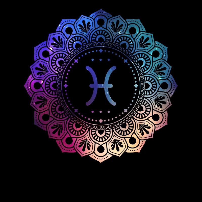 Fische Sternzeichen Symbol Mandala