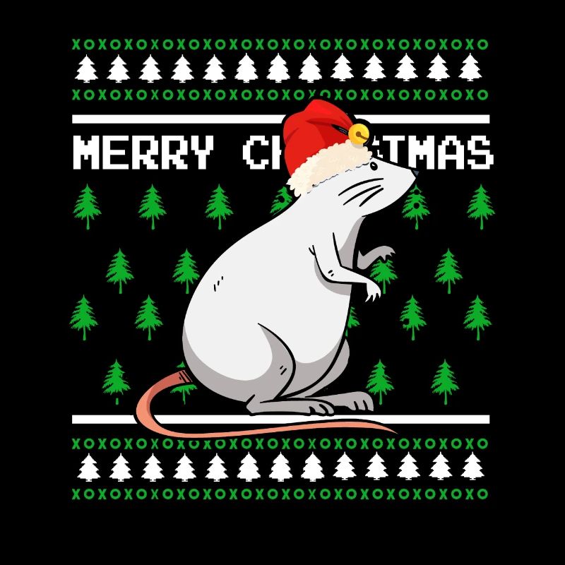 Ugly Christmas Sweater Tshirt Weihnachten Maus