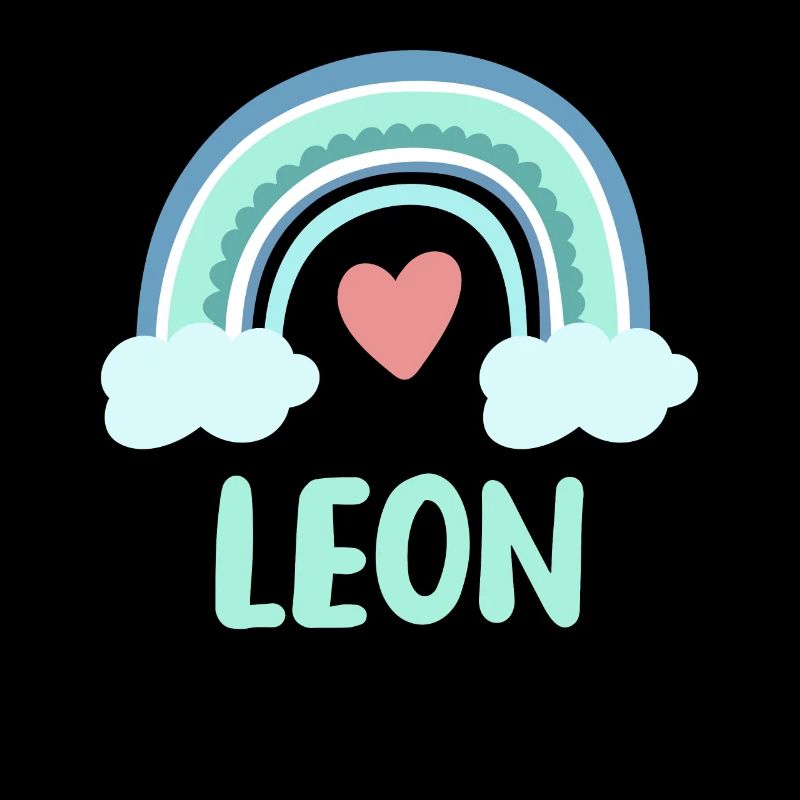 Leon Name Regenbogen Baby