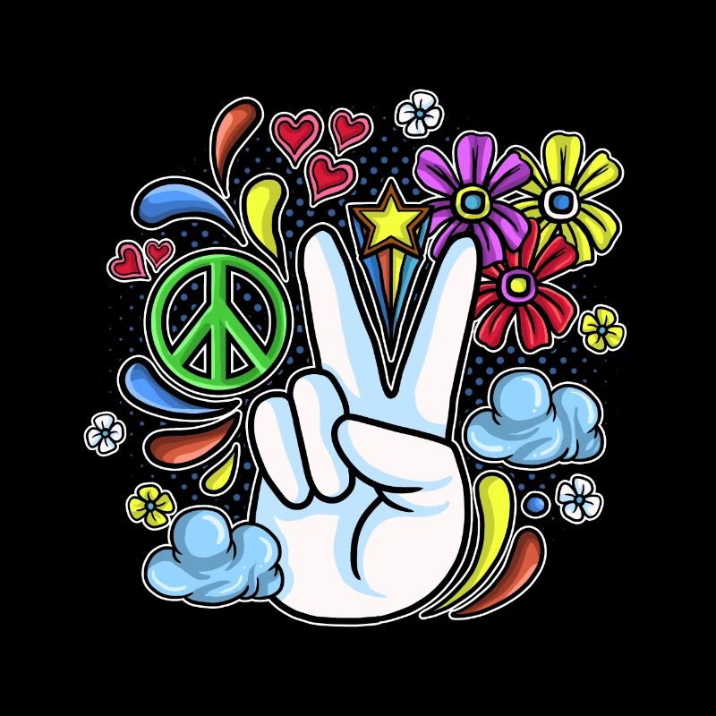 Hippie Cadeau Acidhead Flowerpower Hippi Hippy