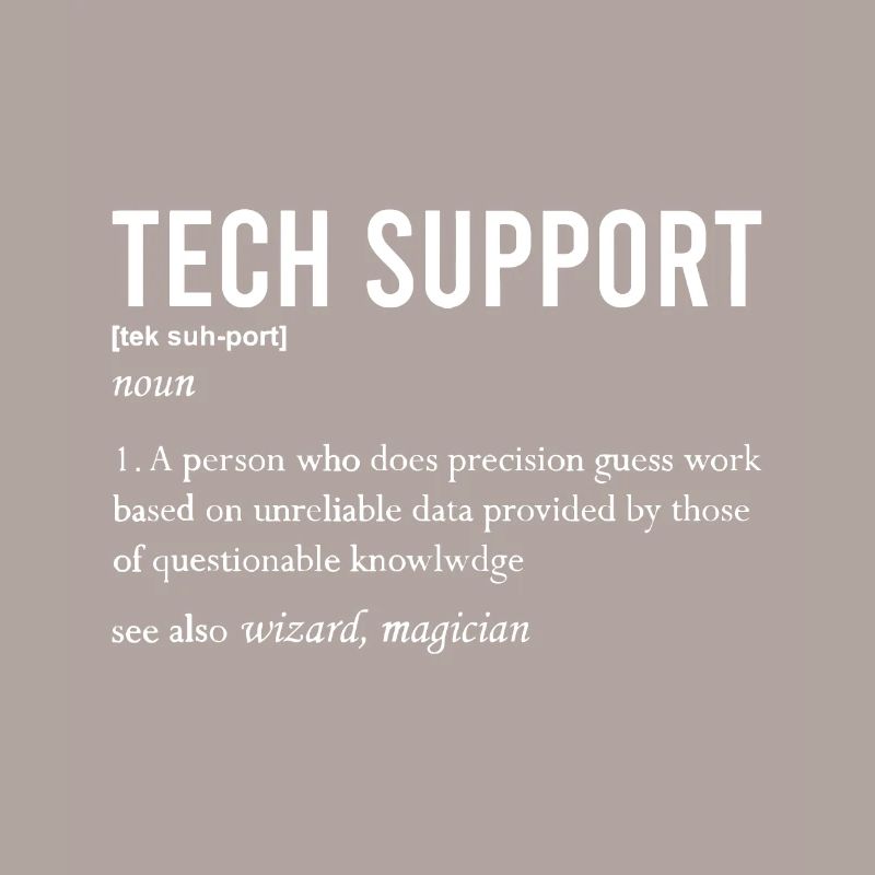 Citation drôle Définition du support technique Nerd Technicia