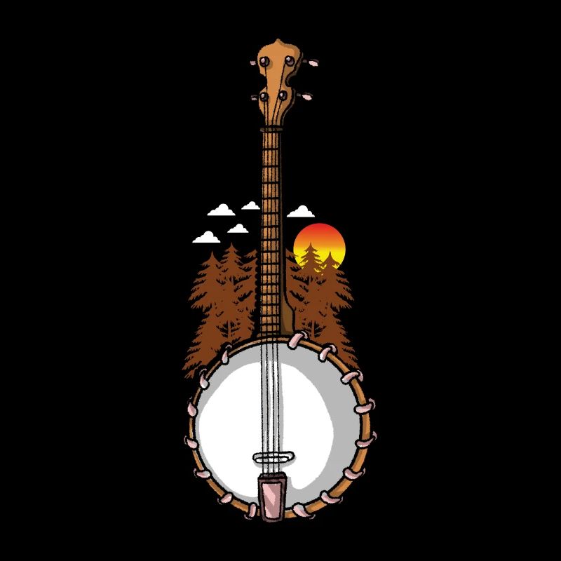 Banjo Shirts For Men Bluegrass Appalachia Folk