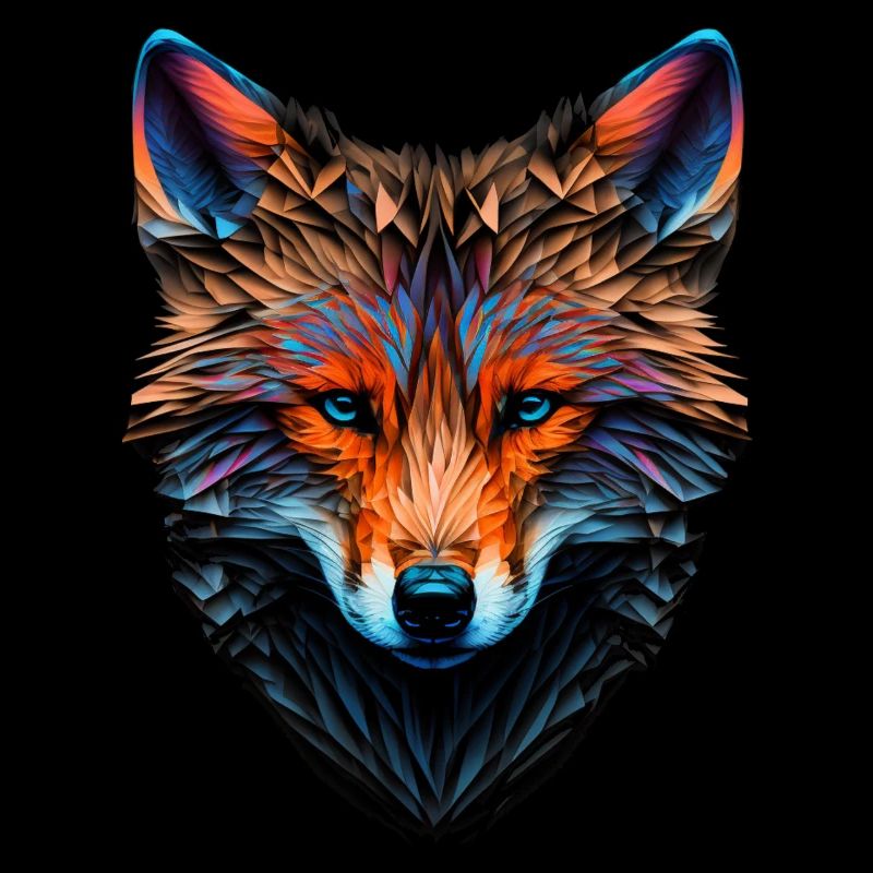 Fuchs Polygon Rotfuchs Füchse Geschenk Kunst Tier
