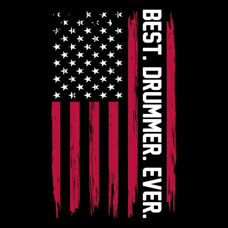 Drummer American Flag Drum Player US Flag Drummer