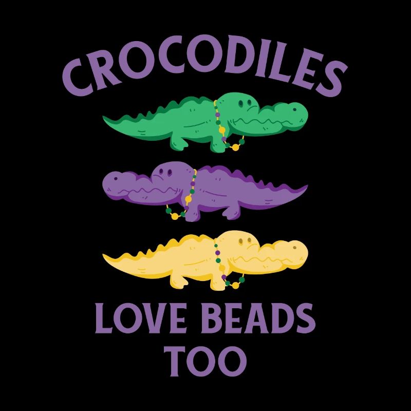 Mardi Gras Carnival Crocodile Beads Wildlife