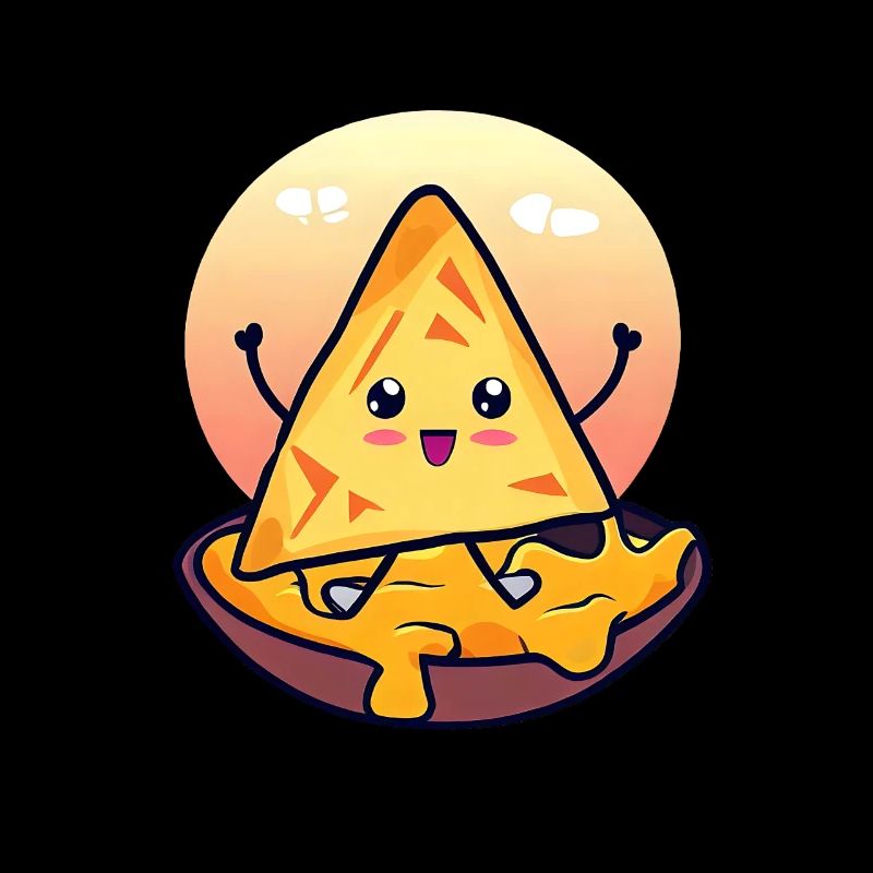 Nacho chip in creamy cheese bath