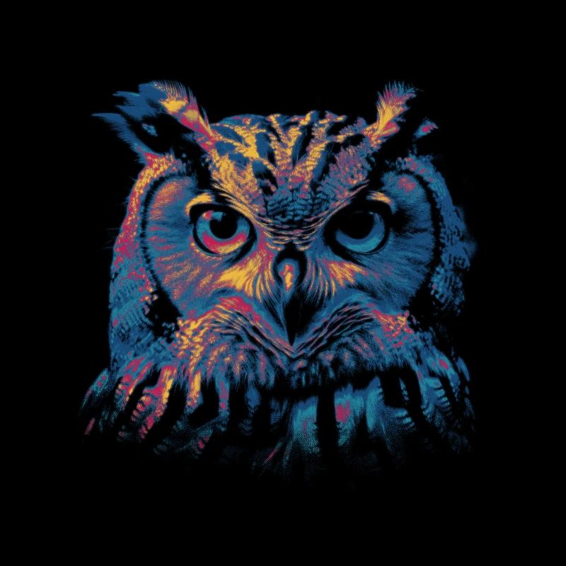 Farbige Eule