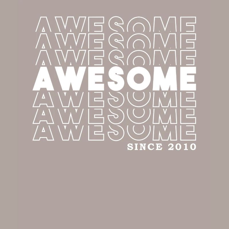 Awesome Since 2010 Mädchen Junge Geburtstag Retro