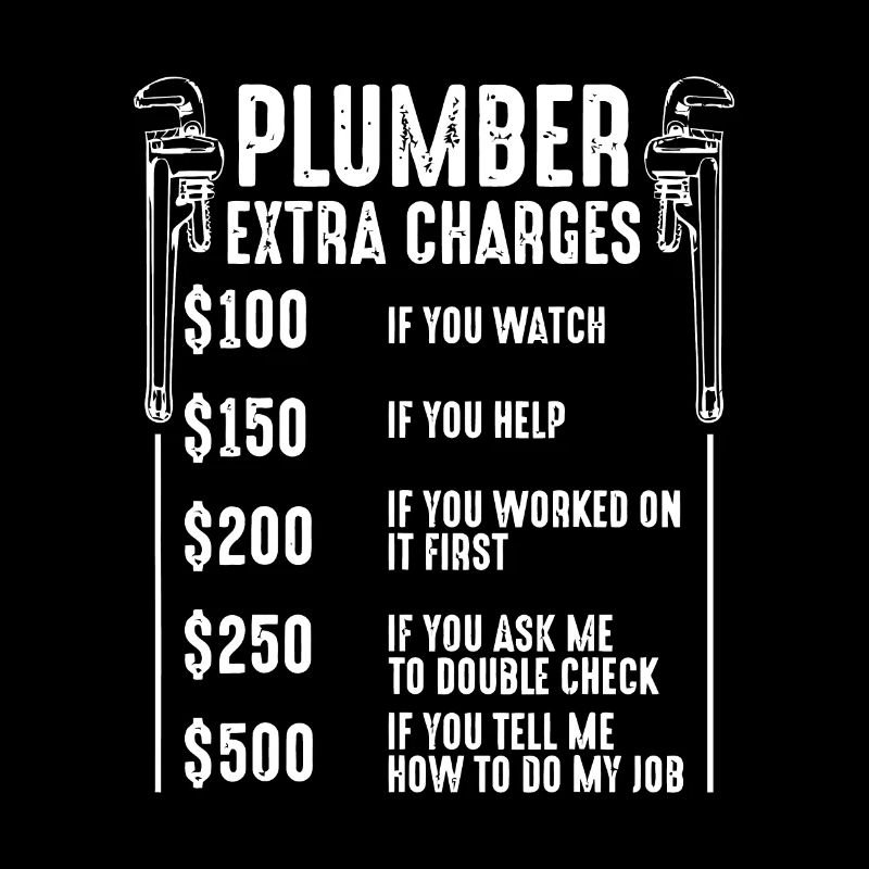 Plumber Extra Charges Plumbing Tool Pipe Hobbyis C