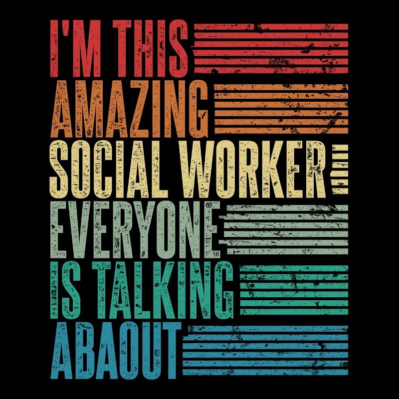 Assistente sociale Assistente sociale Regalo Retro