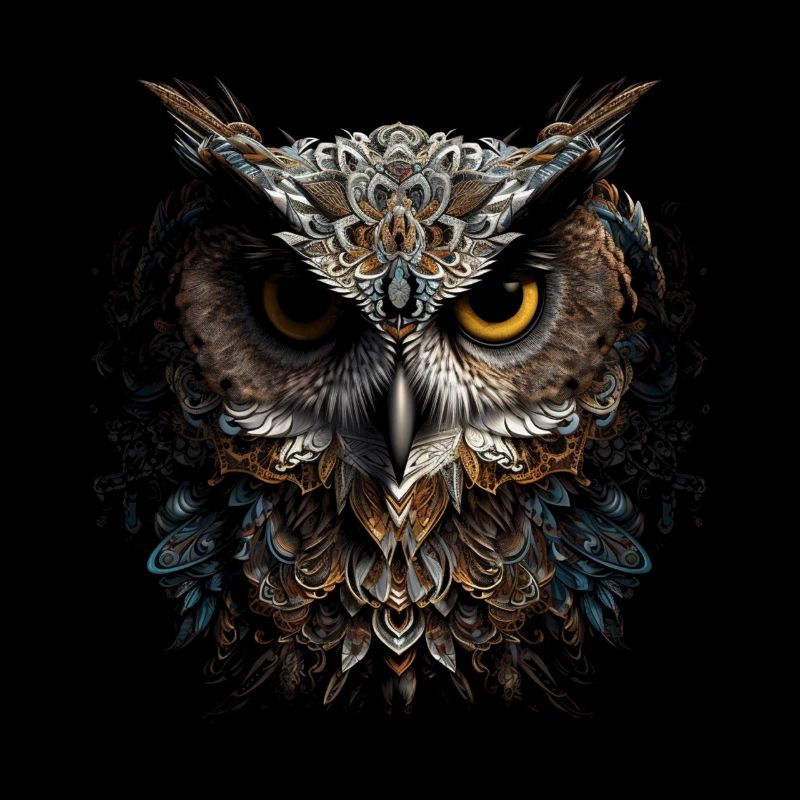 Eule Nachtvogel Vogel Tier Geschenk Kunst