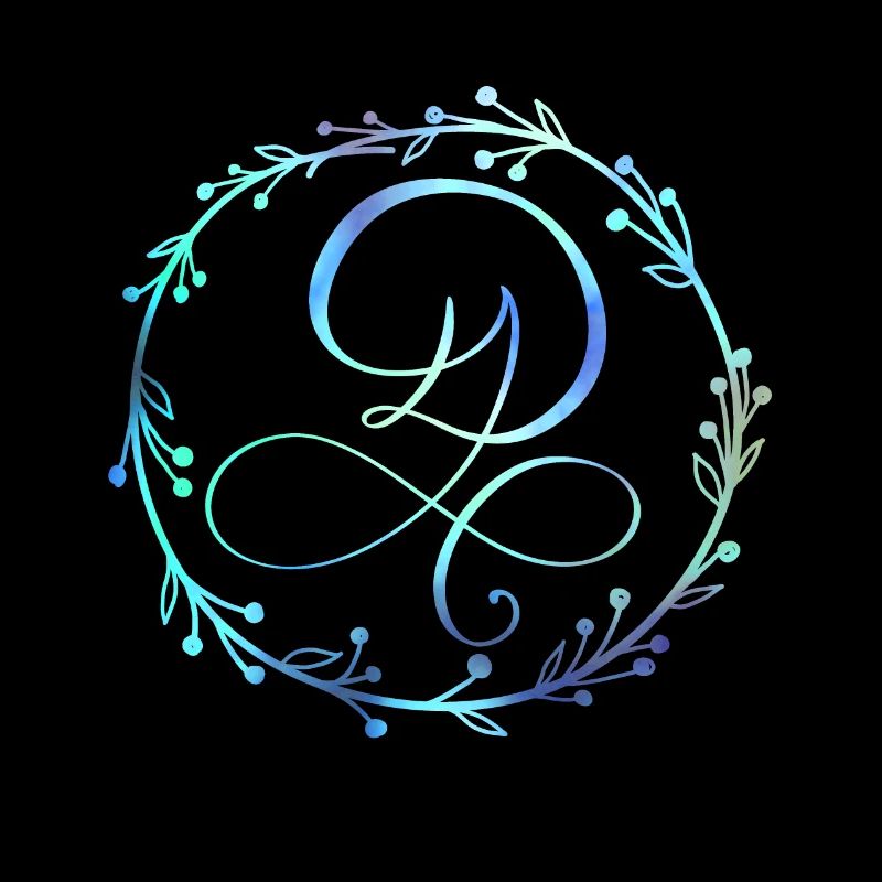 Monogram, Letter D, Calligraphy Ornament
