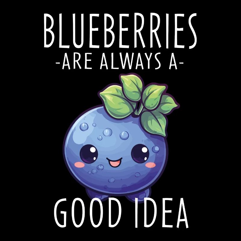 Blaubeere Kawaii