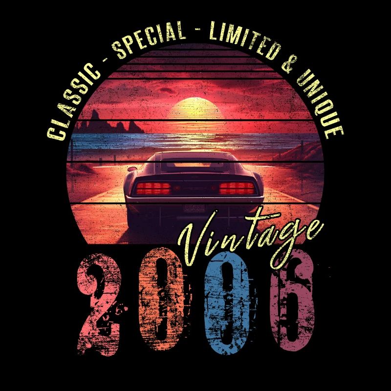 Millésime 2006 Anniversaire Synthwave Année de naissance 2006