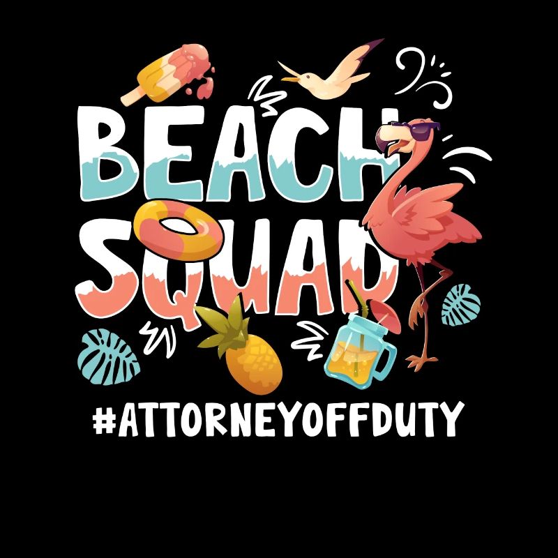 Groupe de plage de vacances de l’avocat