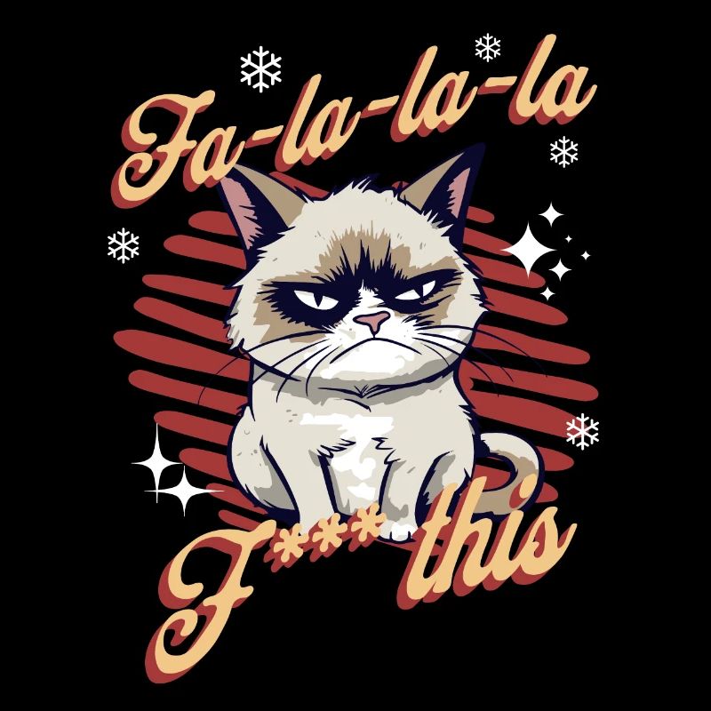Angry Cat Xmas Sarcastic Funny Cat Meme