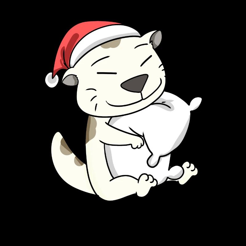 Chat Mignon Devon Rex Fatigué Noël