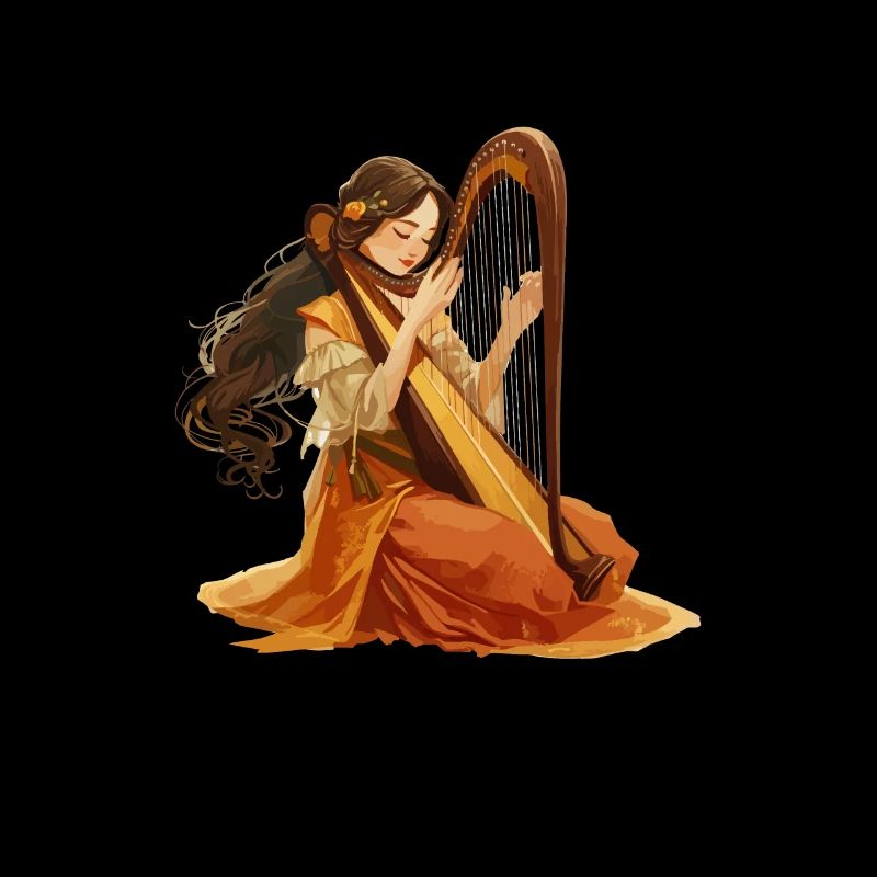 Harp playing