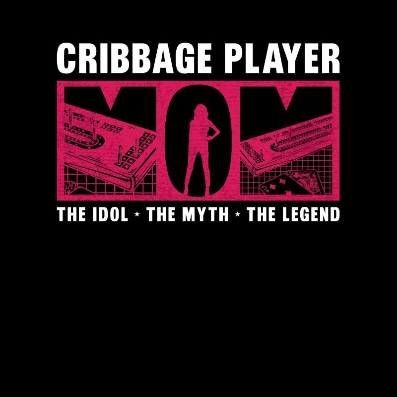Joueur de cribbage maman l’idole le jeu de cribbage