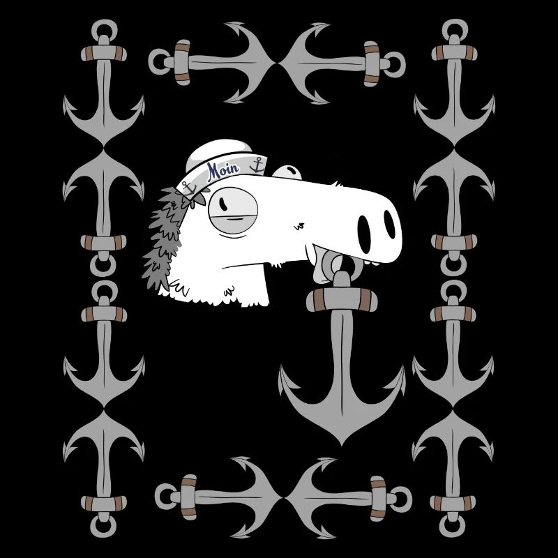 Seepferdchen Anker maritim Matrose Ahoi Pferd