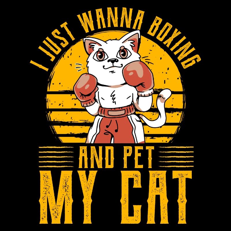 Je veux juste boxer et caresser mon chat