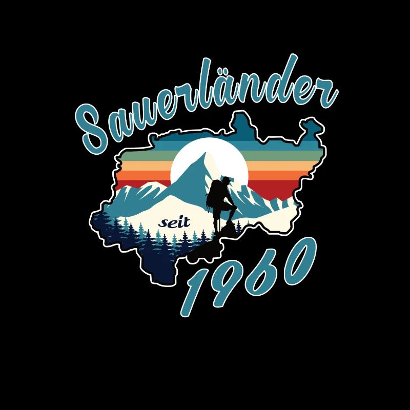 1960 Geburtstag Sauerländer Original Retro Sunset