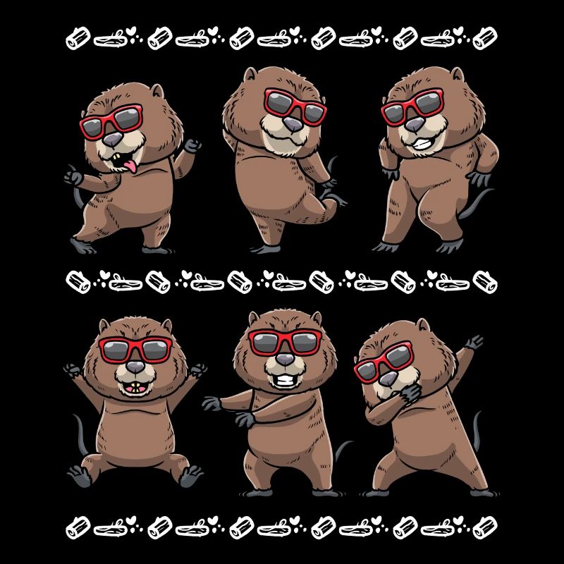 Dancing muskrat rodent
