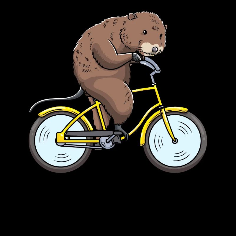 Muskrat on bicycle